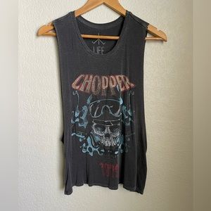 Awesome Vintage Wash Biker Tee Tank
